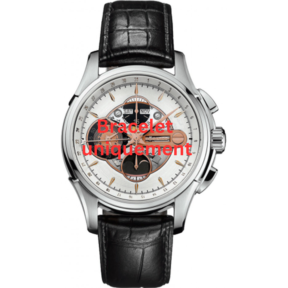 Bracelet leather black Hamilton - JAZZMASTER / H32696751 - H001.32.696.751.01-Bracelets de montres-AtelierNet