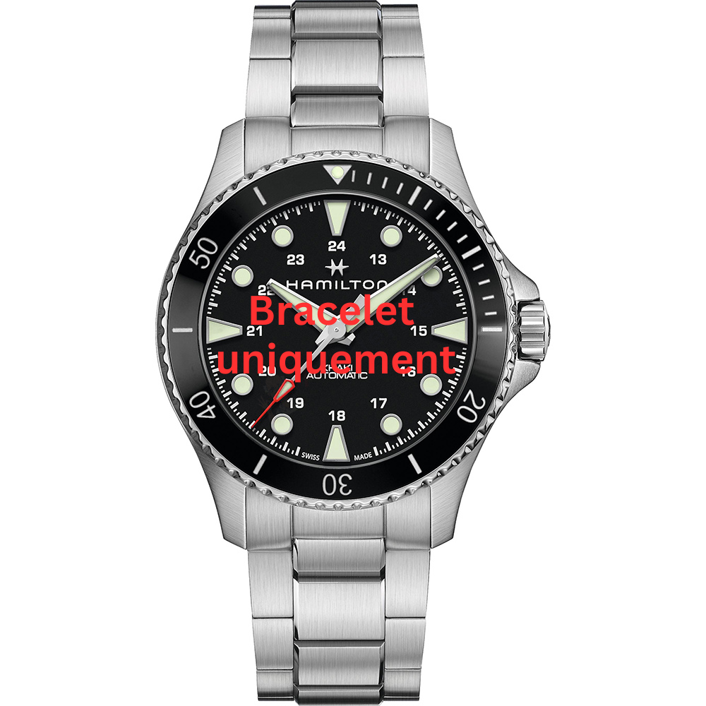 Bracelet metal silver Hamilton - KHAKI SCUBA / H82515130 - H001.82.515.130.01 - H695825100-Bracelets de montres-AtelierNet