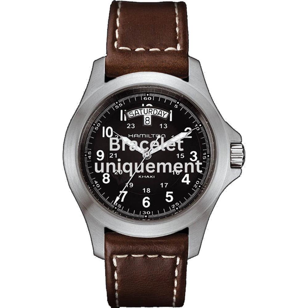 Bracelet leather brown Hamilton - KHAKI FIELD / H690704104-Bracelets de montres-AtelierNet