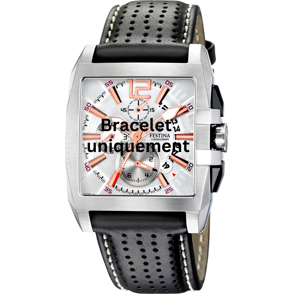 Bracelet leather black Festina - CHRONOGRAPH / F16363/1-Bracelets de montres-AtelierNet