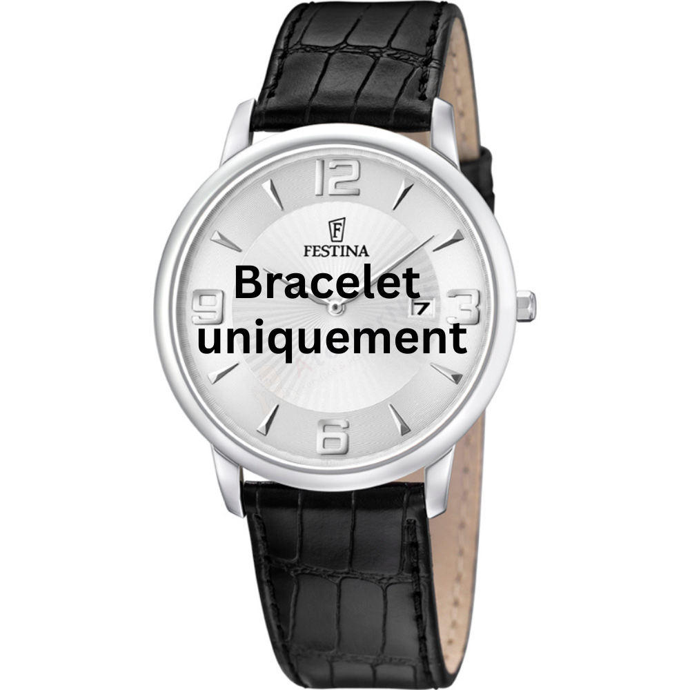 Bracelet cuir noir Festina - CLASSIC / F6806/1-Bracelet de montre-AtelierNet