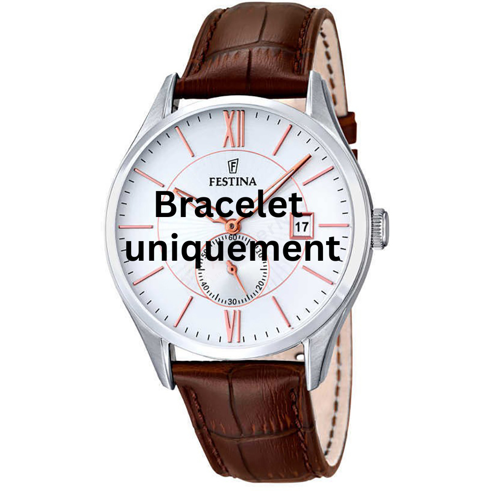Bracelet cuir marron Festina - RETROGRADE / F16872/2-Bracelet de montre-AtelierNet