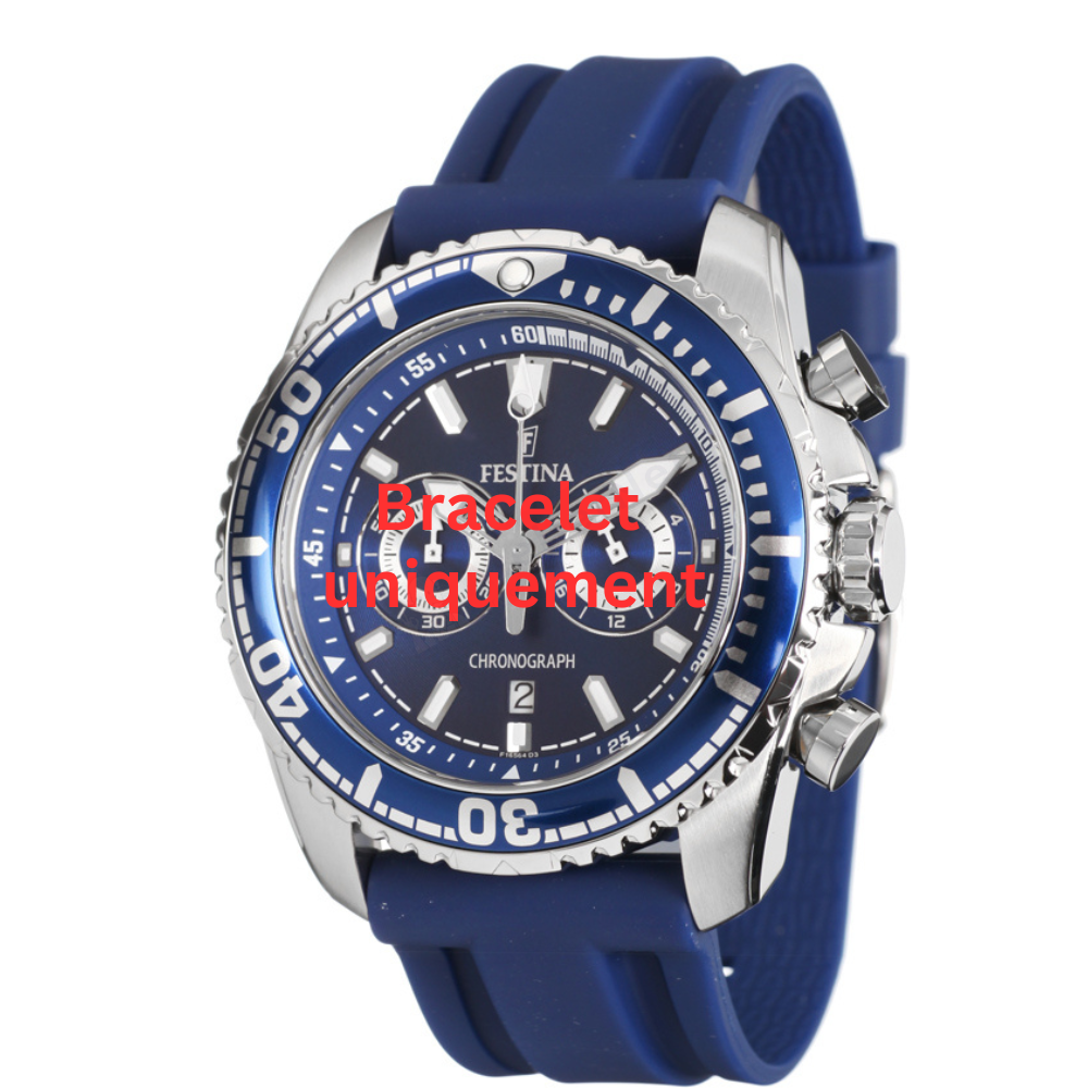 Bracelet caoutchouc bleu Festina - CHRONOGRAPH / F16574/3-Bracelet de montre-AtelierNet