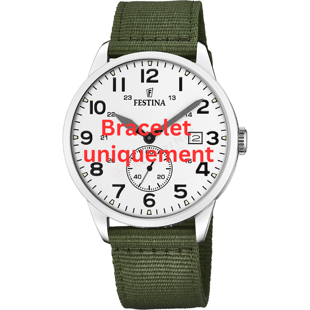 Bracelet textile vert Festina - RETRO / F20347/1-Bracelet de montre-AtelierNet