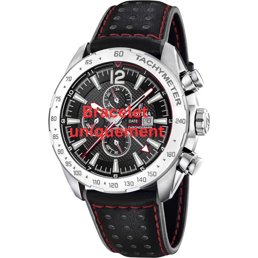 Bracelet leather black Festina - CHRONO SPORT / F20440/4-Bracelets de montres-AtelierNet