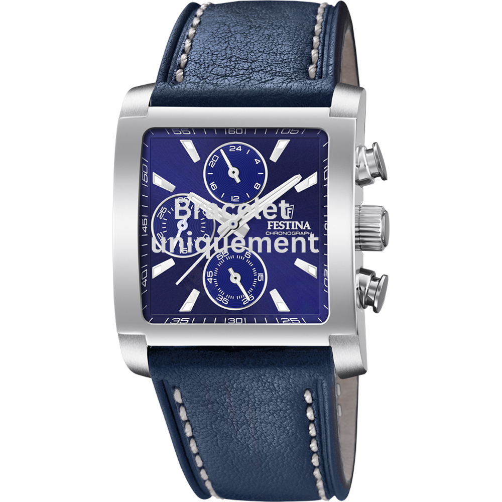 Bracelet cuir bleu Festina - TIMELESS CHRONO / F20424/2-Bracelet de montre-AtelierNet