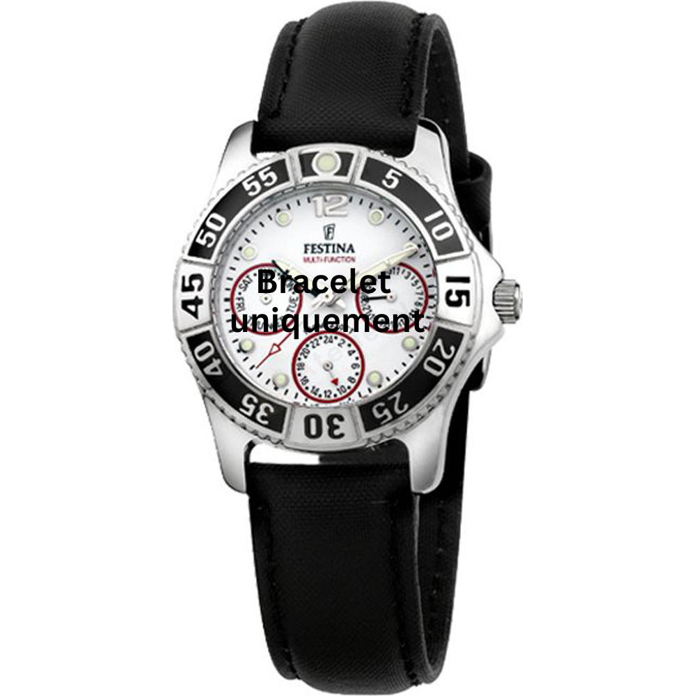 Bracelet leather black Festina - MULTIFUNCTION / F16039/3 - F16039/5-Bracelets de montres-AtelierNet