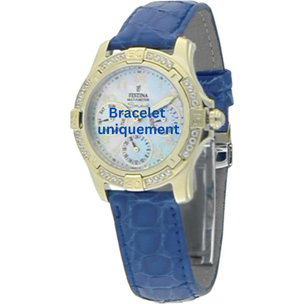 Bracelet cuir bleu Festina - MULTIFUNCTION / F16023/3 - F16023/4-Bracelet de montre-AtelierNet