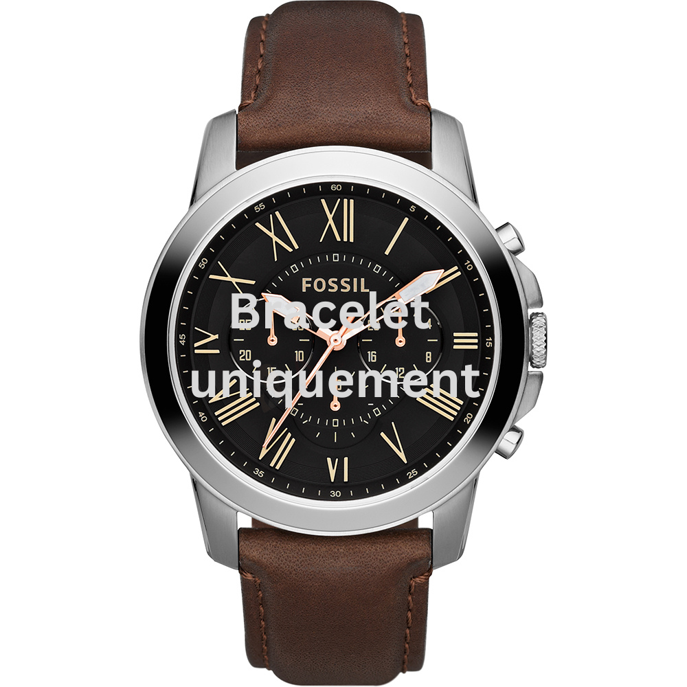 Bracelet cuir brun Fossil - GRANT / FS4813 - FS4908 - FS4908 - FTW1156 - FS4813IE - FTW10001-Bracelet de montre-AtelierNet