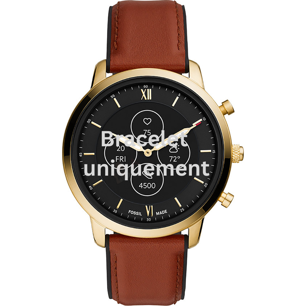 Bracelet cuir brun Fossil -  NEUTRA / FTW7025-Bracelet de montre-AtelierNet