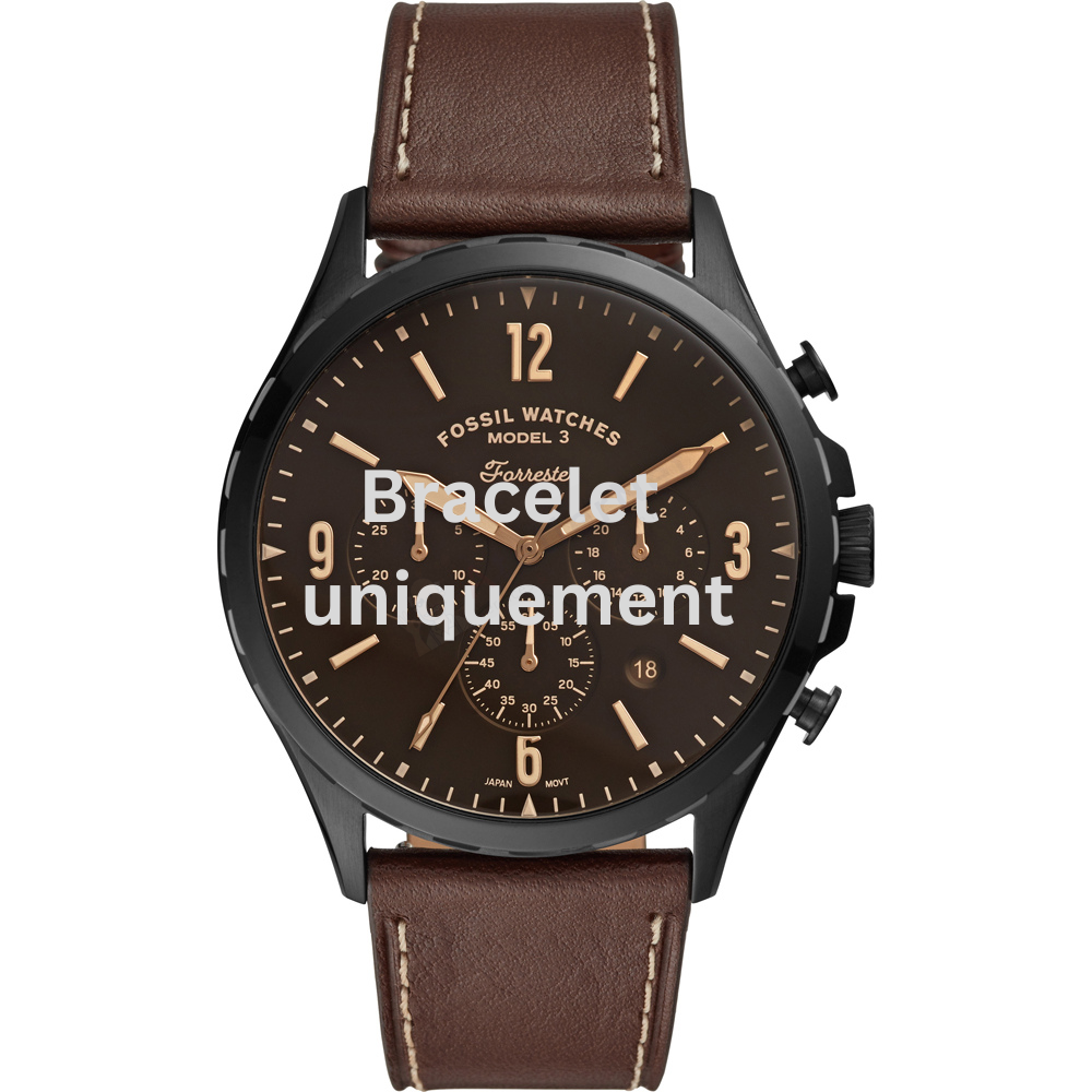Bracelet cuir brun Fossil - FORRESTER / FS5608-Bracelet de montre-AtelierNet