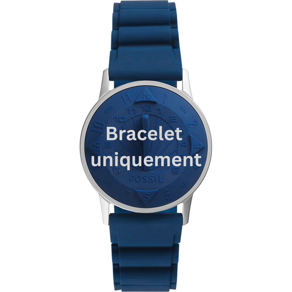 Bracelet caoutchouc bleu Fossil - THE ARCHIVAL SERIES / LE1110-Bracelet de montre-AtelierNet