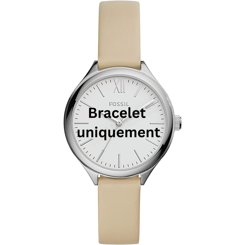 Bracelet leather beige Fossil - SUITOR / BQ8003-Bracelets de montres-AtelierNet
