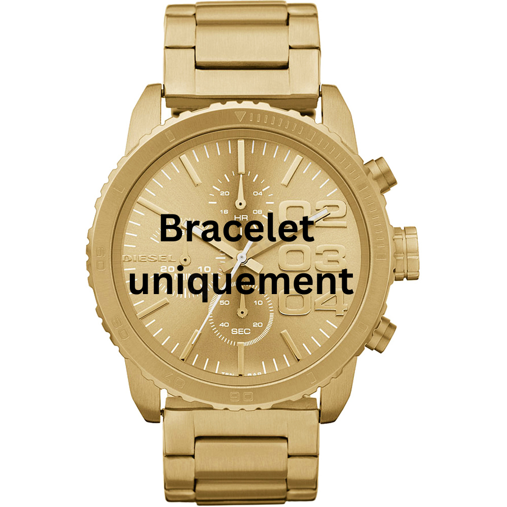 Bracelet metal gold Diesel - FRANCHISE -42 / DZ5302 - DZ5338-Bracelets de montres-AtelierNet