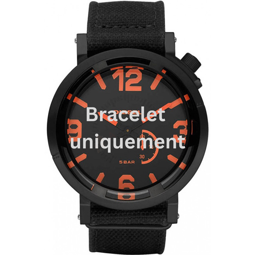 Bracelet textile black Diesel - DZ1471-Bracelets Diesel-AtelierNet