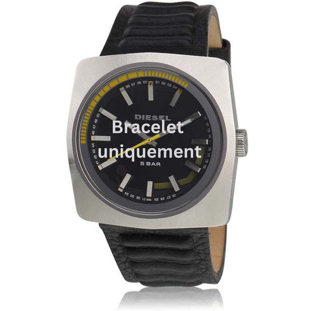 Bracelet cuir noir Diesel - DZ1301-Bracelet Montre Diesel-AtelierNet