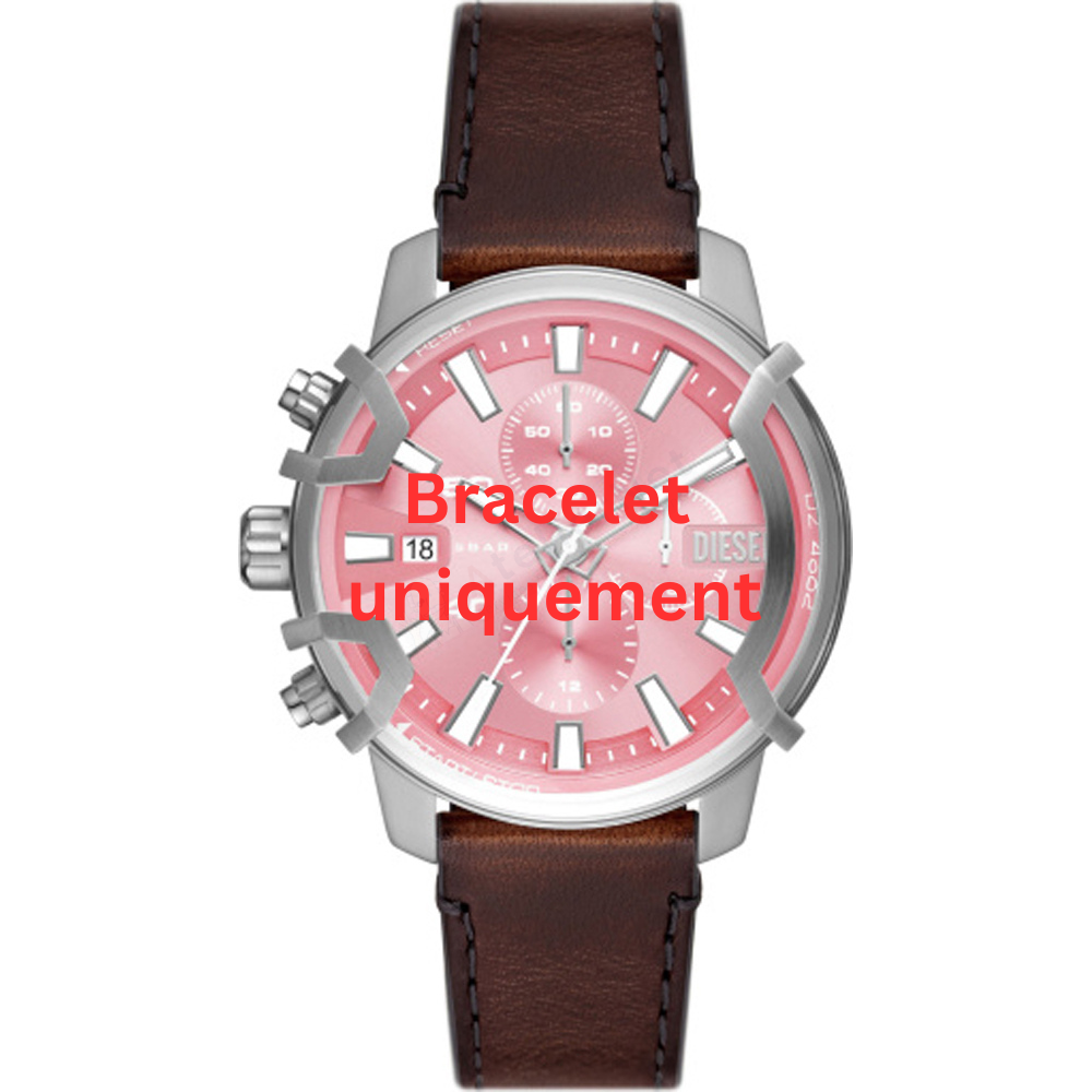 Bracelet leather brown Diesel - GRIFFED MINI / DZ4602-Bracelets Diesel-AtelierNet