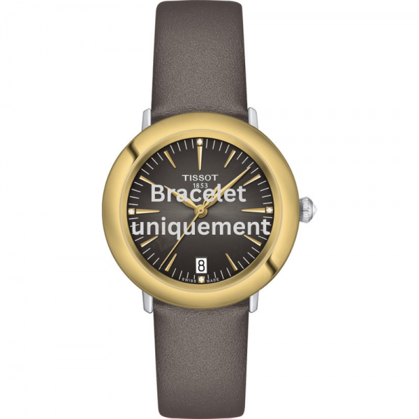 Bracelet cuir gris Tissot - GLENDORA / T610045323-Bracelet de montre-AtelierNet