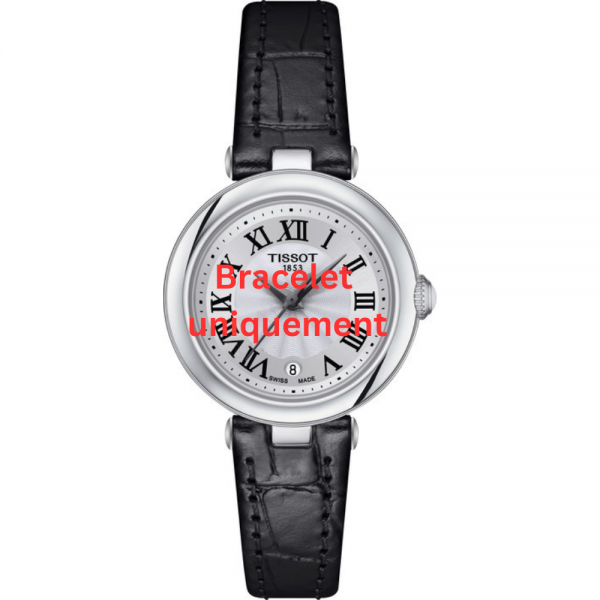 Bracelet cuir noir Tissot - BELLISSIMA / T610045242-Bracelet de montre-AtelierNet