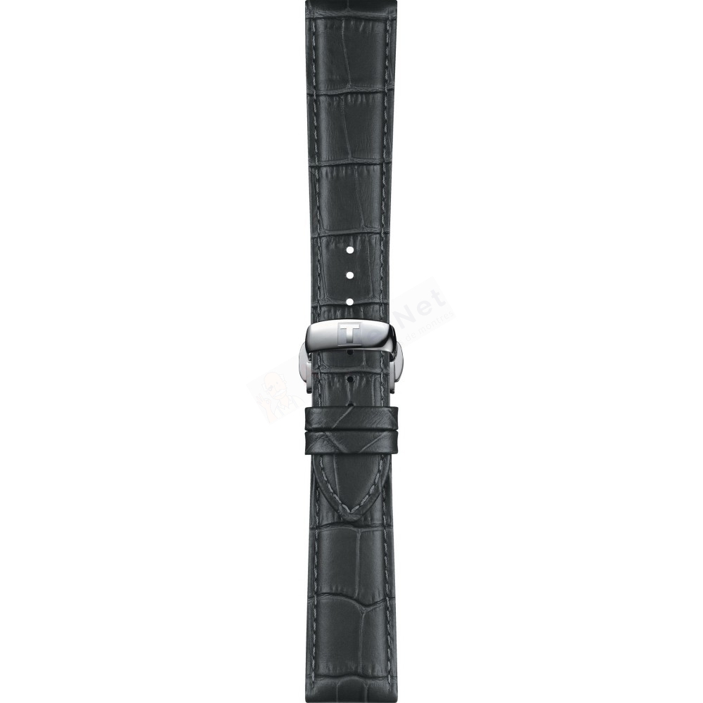 Bracelet leather grey Tissot - GENTLEMAN AUTO / T610045751-Bracelets de montres-AtelierNet