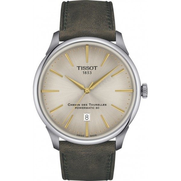Bracelet leather green Tissot - CHEMIN DES TOURELLES / T600048720-Bracelets Cuir-AtelierNet