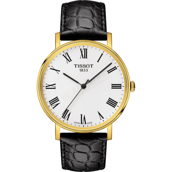 Bracelet leather black Tissot - EVERYTIME DESIRE / T600041840-Bracelets Cuir-AtelierNet