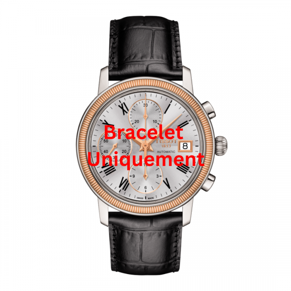 Bracelet cuir noir Tissot - BRIDGEPORT / T600040742-Bracelet de montre-AtelierNet