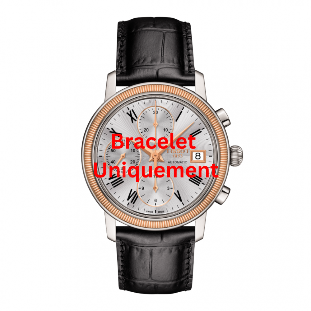 Bracelet cuir noir Tissot - BRIDGEPORT / T600040742-Bracelet de montre-AtelierNet