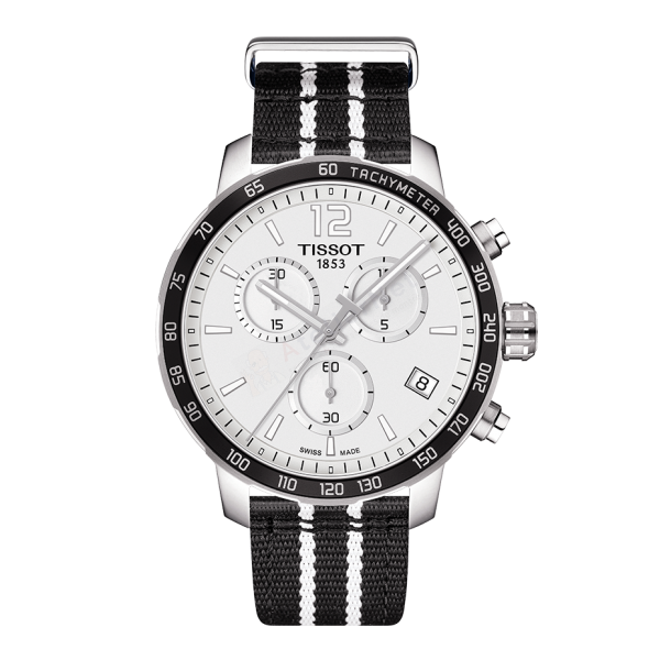 Bracelet synthetic black silver Tissot - QUICKSTER CHRONO LADY GENT / T604038538-Bracelets de montres-AtelierNet