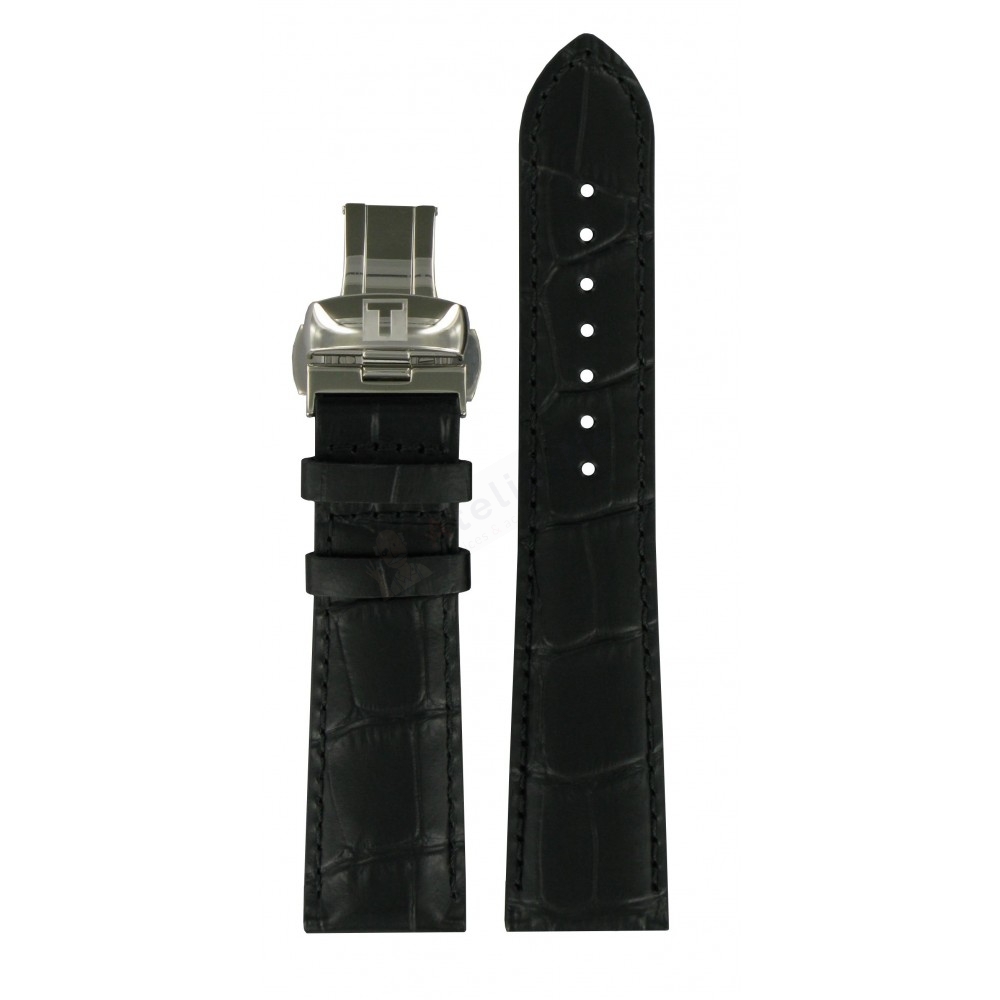 Bracelet cuir noir Tissot - BRIDGEPORT AUTOMATIC / T600037526-Bracelet de montre-AtelierNet