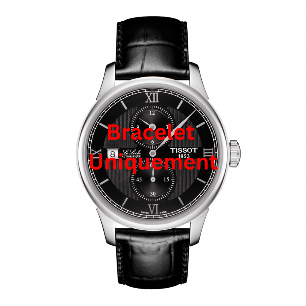 Bracelet leather black Tissot - LE LOCLE / T600013405-Bracelets de montres-AtelierNet