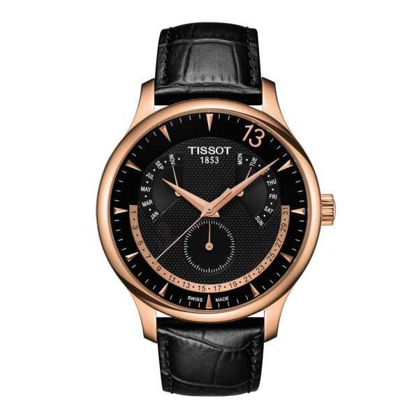 Bracelet leather black Tissot - TRADITION / T600036278-Bracelets de montres-AtelierNet