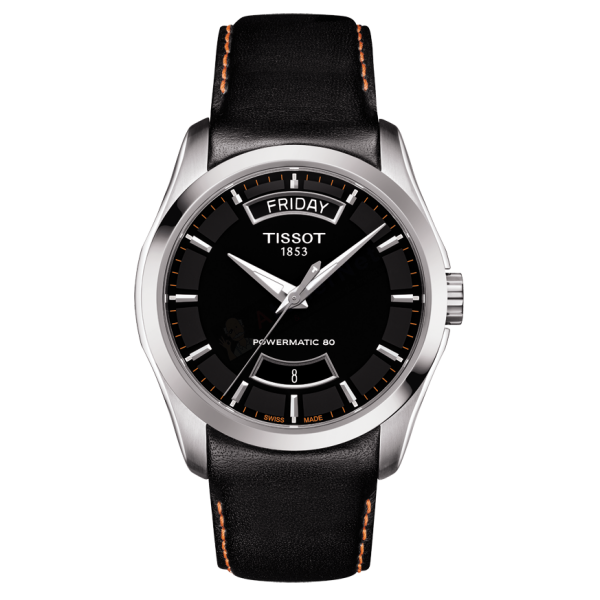 Bracelet cuir noir Tissot - COUTURIER AUTO/ T600041199-Bracelet de montre-AtelierNet