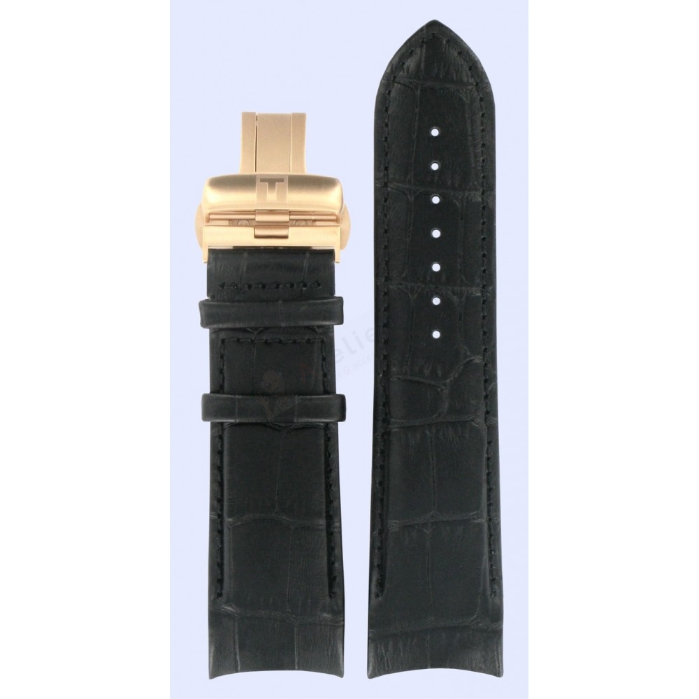 Bracelet cuir noir Tissot - COUTURIER CHRONO AUTO/ T600028590-Bracelet de montre-AtelierNet