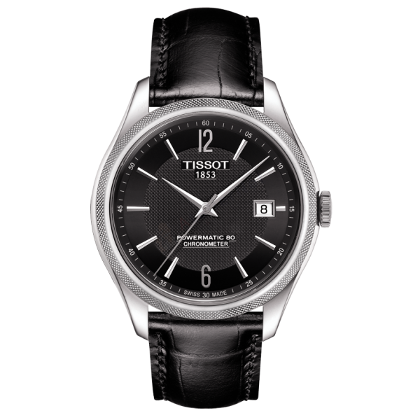 Bracelet cuir noir Tissot - BALLADE COSC / T600039963-Bracelet Montre Cuir-AtelierNet