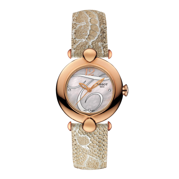 Bracelet leather beige Tissot - PRETTY / T600035779-Bracelets Cuir-AtelierNet