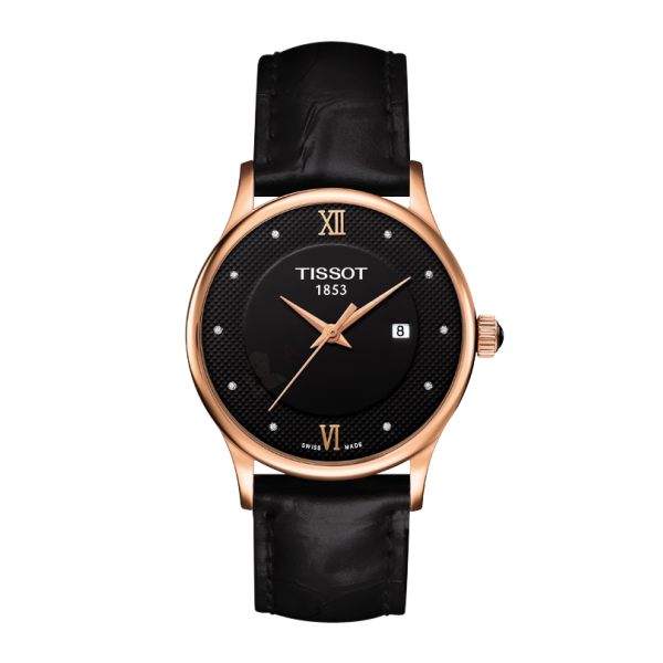 Bracelet leather black Tissot - ROSE DREAM / T600034549-Bracelets Cuir-AtelierNet