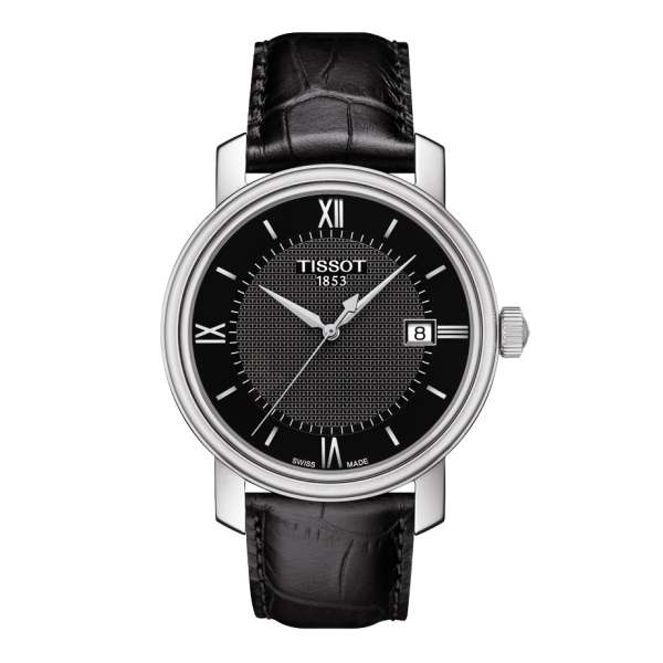 Bracelet cuir noir Tissot - BRIDGEPORT QUARTZ / T600035946-Bracelet de montre-AtelierNet