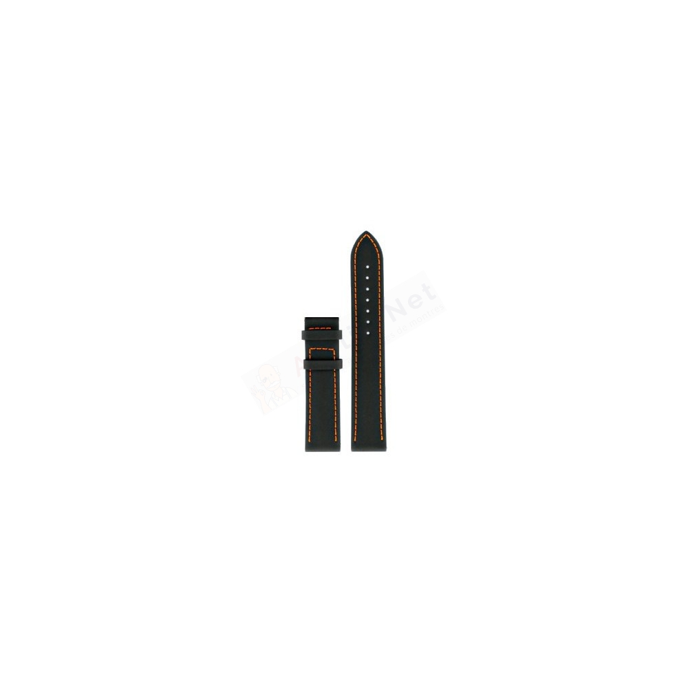 Bracelet leather black Tissot - PRC 200 GENT CHR QUA / T610033934-Bracelets de montres-AtelierNet