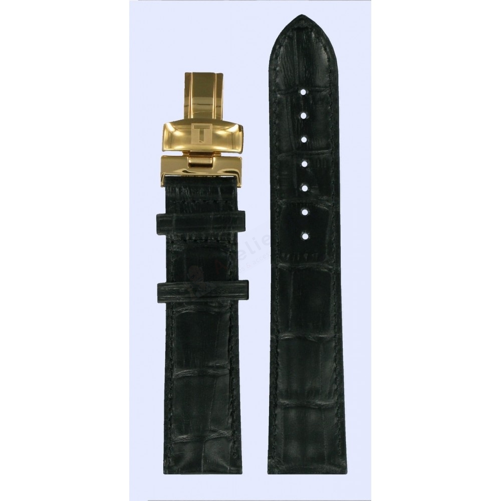 Bracelet cuir noir Tissot - CLASSIC GENT/ T600033181-Bracelet Montre Cuir-AtelierNet