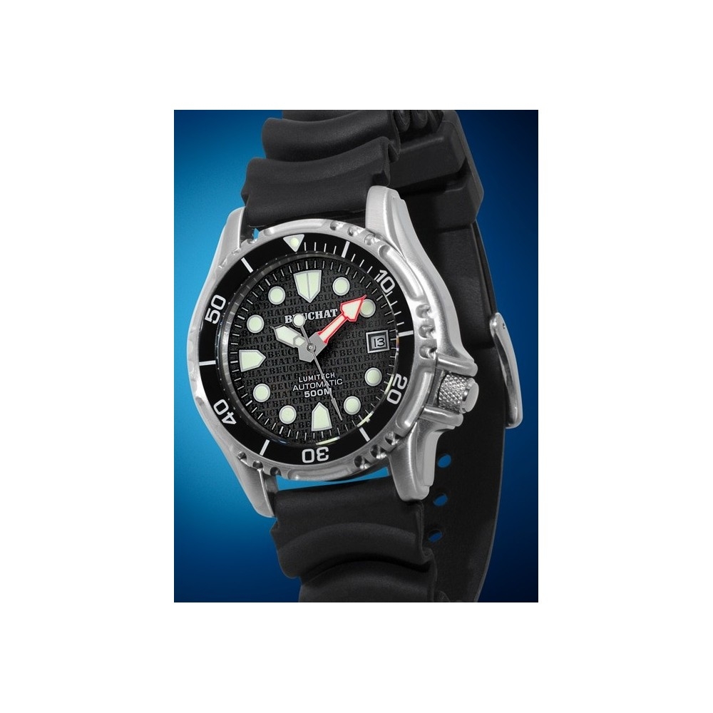 Fermoir Bracelet Beuchat Pour Affichage LCD - Caoutchouc Gris - Réf BEU-INCM-FERMOIR