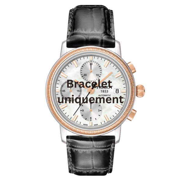 Bracelet cuir gris Tissot - BRIDGEPORT / T610034667-Bracelet de montre-AtelierNet