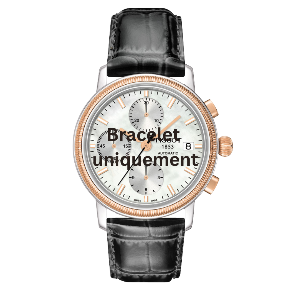 Bracelet leather grey Tissot - BRIDGEPORT / T610034667-Bracelets de montres-AtelierNet