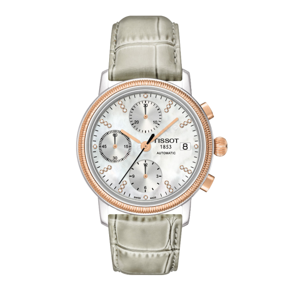 Bracelet leather grey Tissot - BRIDGEPORT XL / T610034671-Bracelets de montres-AtelierNet