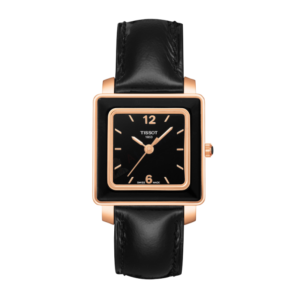 Bracelet cuir noir Tissot - CERAMIC / T610031896-Bracelet de montre-AtelierNet