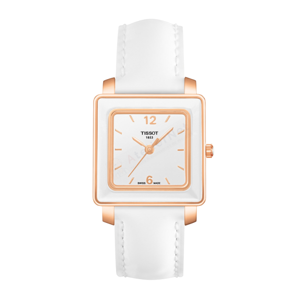 Bracelet cuir blanc Tissot - CERAMIC / T610031894-Bracelet de montre-AtelierNet