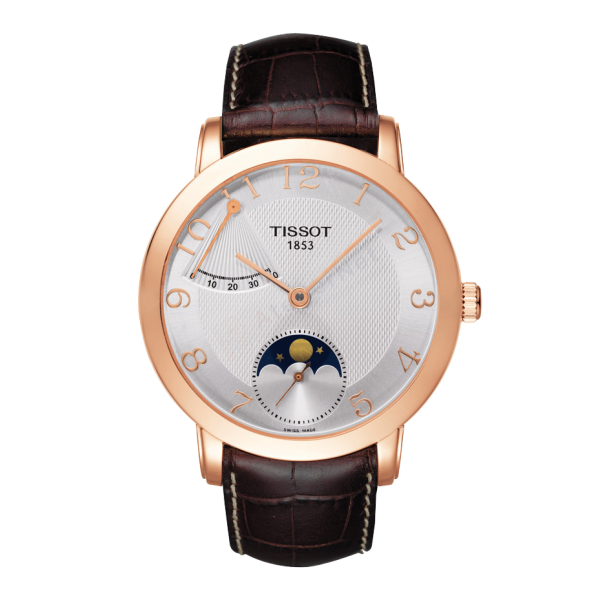Bracelet cuir brun Tissot - SCULPTUR LINE / T610025711-Bracelet de montre-AtelierNet