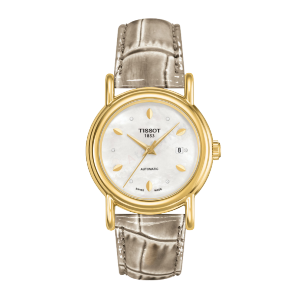 Bracelet cuir gris Tissot - CARSON / T600033133-Bracelet de montre-AtelierNet