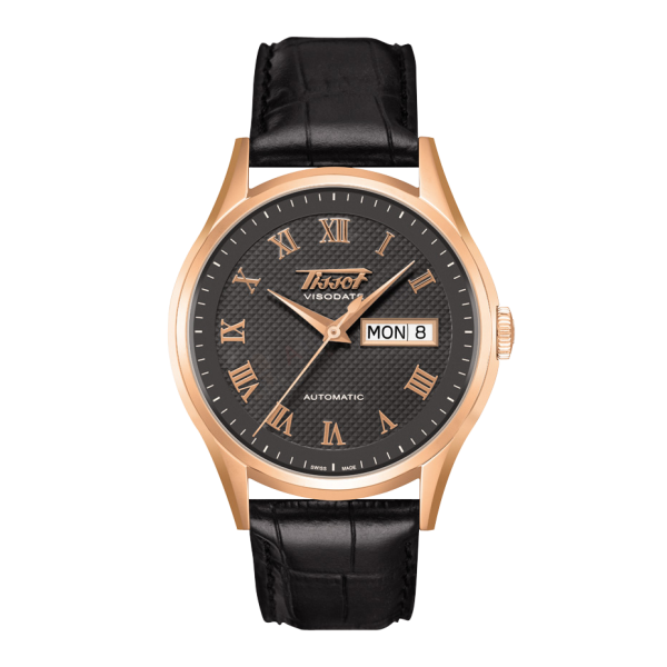 Bracelet cuir noir Tissot - VISODATE OR / T600031877-Bracelet de montre-AtelierNet