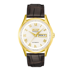 Bracelet cuir brun Tissot - VISODATE OR / T600031881